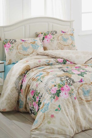 Single Easy-Iron Duvet Cover Set Angel Beige Ep-006405 - Enlora Home