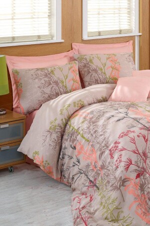 Single Easy-Iron Duvet Cover Set Urla Beige Ep-005549 - Eponj Home