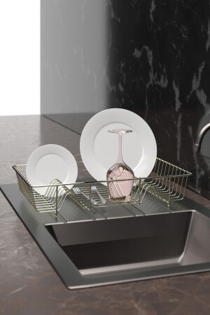 SINGLE LAYER DISHWASHER DISH RACK GOLD YELLOW KB095 11. NW. 001. 07 - Teknotel