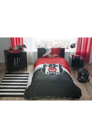 Single Licensed Bedspread Set Beşiktaş Logo 60161688 - Taç