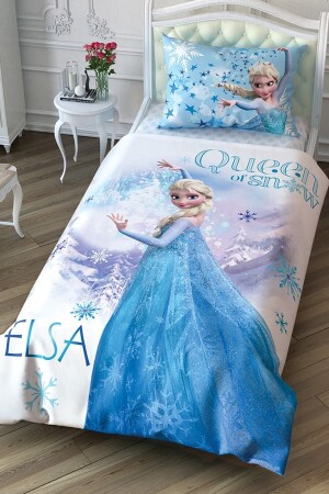 Single Licensed Duvet Cover Set Disney Frozen Check Animate SCL556551 - Taç