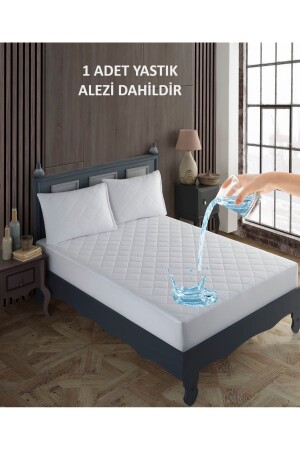 Single Mattress Mattress Set 100% Cotton Quilted Water Liquid Proof Bed Pillow Mattress Mattress Pillow Protector - Sevilya