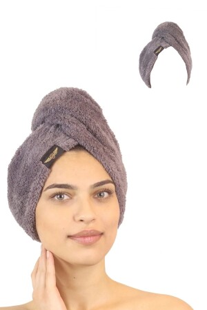 Single Pack Microfiber Hair Towel – 2 Button Hair Drying Cap – Head Towel - Heriya