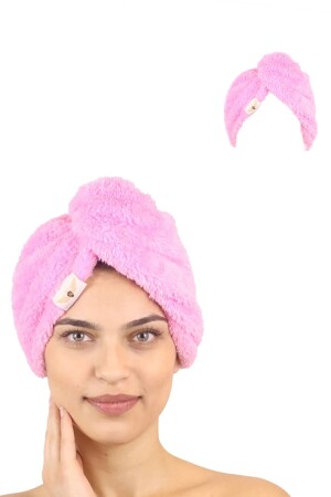Single Pack Microfiber Hair Towel - 2 Button Hair Drying Cap - Head Towel Heriya-Towel-1Pcs - Heriya