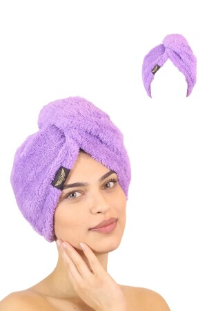 Single Pack Microfiber Hair Towel - 2 Button Hair Drying Cap - Head Towel Heriya-Towel-1Pcs - Heriya
