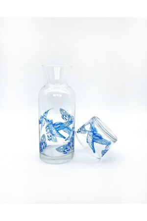 Single Patterned Bedside Jug with Glass D-2213 - ÖzcamKristal