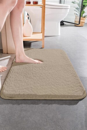 Single Post Plush Bath Mat, Dot Base, Non-Slip Base 002643 - BrillaHome