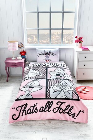Single Ranforce Duvet Cover Set Bugs Bunny Folks 450228 - Özdilek