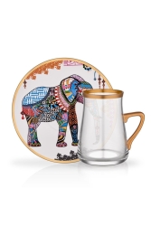 Single Tea Set with Elephant Handle 02GLR 35242 - Glore