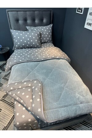 Single Welsoft Pufidik Sleeping Set (With Elastic Sheets) Gray Big Star - Violacasa