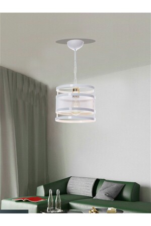 Single White Ring Chandelier-modern Pendant Lamp Chandelier-living room-kitchen-kid's room-living room king - avizade
