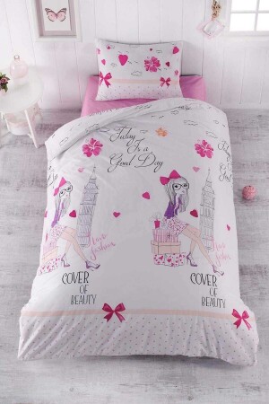 Single Young Girl's Duvet Cover Set Good Day MH01216 - Mira Home