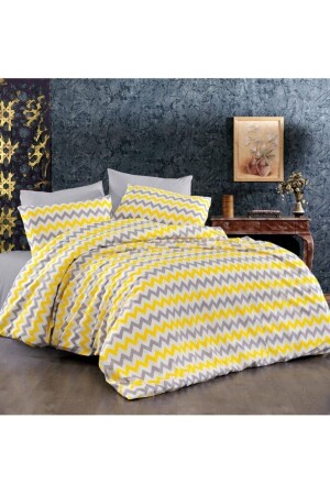 Single Zigzag Patterned Duvet Cover Set Duvet Cover Pillowcase 160x215 Zigzagset - Kaan