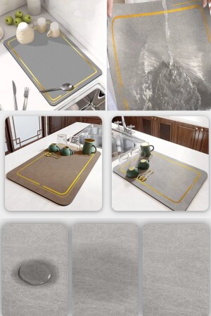 Sink Absorbent Mat Waterproof Thickened Drain Pad Kitchen Sink Absorbent Pad Dish Rack dh16b - Utelips