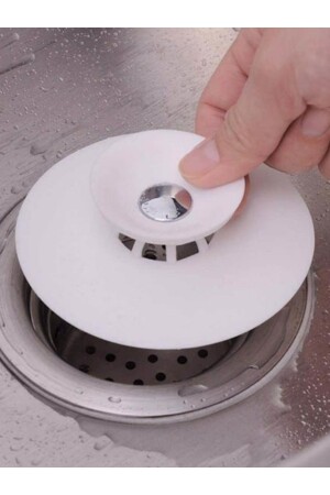 Sink and Bathtub Stopper Strainer for Kitchen and Bathroom Hygienic Strainer with Practical and Flexible Design White - Omilife