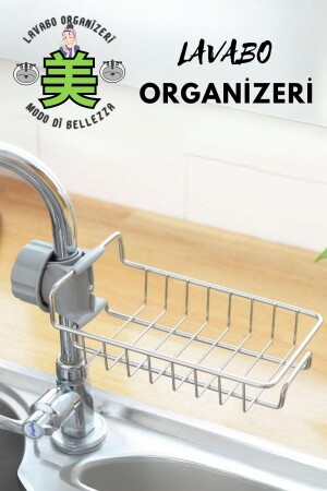Sink Sponge Sponge Adjustable Next to the Faucet Dish Sponge Counter Cloth Organizer - Modo Di Bellezza