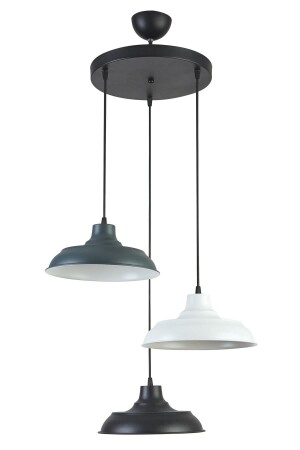 Sinyor Modern Design Cafe Kitchen White Black Anthracite Color 3-Piece Chandelier SNYR3 - Modavize