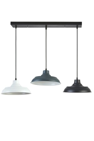 Sinyor Modern Design Metal White Anthracite Black Color Row 3-Piece Chandelier SNYR3 - Modavize