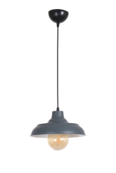 Sinyor Modern Tasarım Cafe - Mutfak - Salon - Oturma Odası - Metal Antrasit Içi Beyaz Tekli Avize TEKLİSİNYOR - Fer Avize