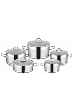 Sırma 10 Piece Steel Cookware Set D-775 SIRMA10CLKSET - Kahramanlar
