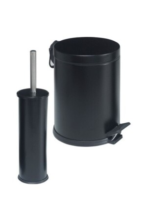 Sistem Temizlik Elegant Banyo Seti Siyah 2 Li - Çöp Kovası Ve Fırçalık Set - Siyah Banyo Takımı BTS1 - SistemTemizlik