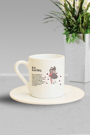 Sister Description3 Specially Designed Printed Turkish Coffee Cup for Sisters he-kf-2179 - Hediyexpres
