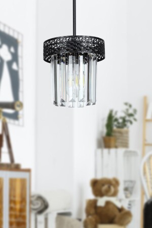 Sitrus Single Black Lux Crystal Stone Chandelier BEG1032BEG01 - Begüsa