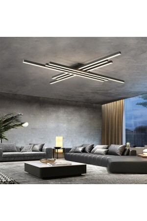 Siyah 3 Işık Rengi #3 Led Tavan Lambası,avize,modern Aydınlatma,dekoratif Işık CL50503 - CATLUZ