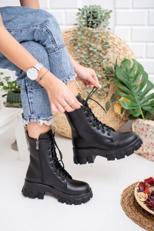 Siyah Cilt Kadın Bot Bg1001-116-0002 - Moda Değirmeni