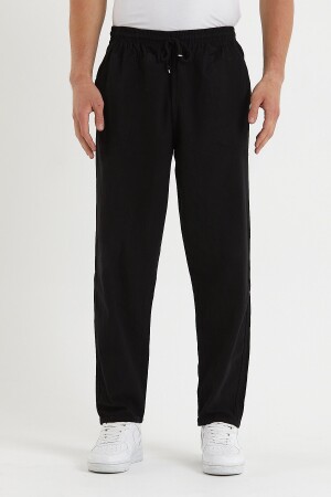 Siyah Erkek Keten Pantolon 1480 - Combine Michail