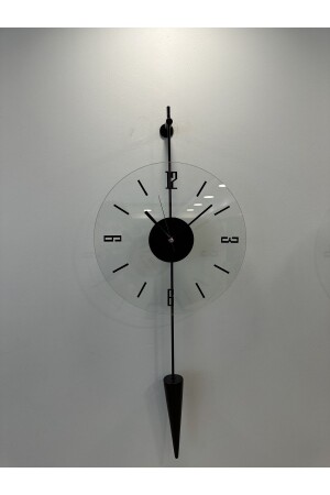 Siyah Galileo 3-6-9-12 Rakamlı Seri , Modern Dekoratif Metal Cam Duvar Saati BlackGalileo - MetaQuartz Aksesuar