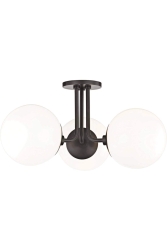 Siyah Marin Model Modern Glop Camlı Avize Üçlü LMBDR0095-3GLOP - Lambadar