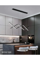 Siyah Modern Sarkık Yeni Beyaz Ultra Süper Ledli Avize Yemek Masası mrv014 - Home