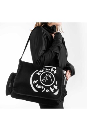 Schwarze Totoro-Umhängetasche/Tasche Deflinpostman - DEEFWEAR
