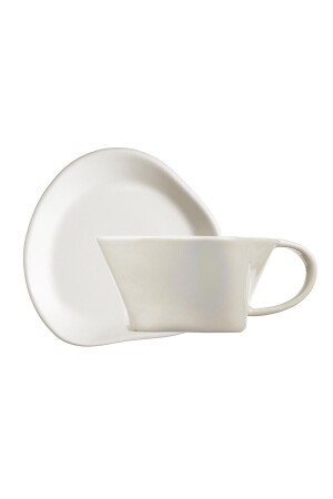 Skallop 4 Piece Tea Set Cream for 2 People SKL04CT0014 - Kütahya Porselen