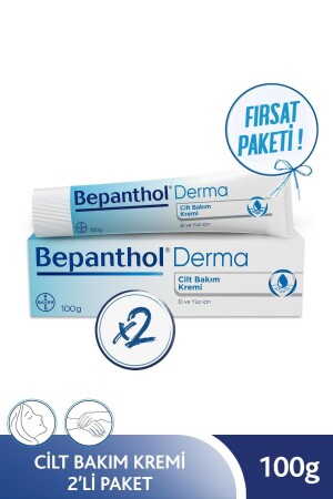 Skin Care Cream 100 gr 2 Pack l Suitable for All Skin Types, Daily Care SET for Hands and Face. BPTN. 07 - Bepanthol