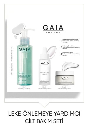 Skin Care Set Aiming to Help Prevent Blemishes, Brighten and Tighten Pore. GAIA-13 - Gaia London