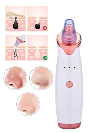 Skin Cleaning Vacuum Device with 5 Heads Multifunctional Cleaning Instrument Red-white Detail MULTFNVKM200 - MUJGAN