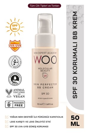 Skin Perfector Cilt Kusursuzlaştıcı- Ton Eşitleyici Kapatıcı SPF 30 Güneş Korumalı BB Yüz Kremi 50ml - Woo Skin Expert Academy