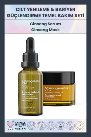 Skin Renewing Brightening Ginseng Care Serum 30ml + Ginseng Mask 50ml Moisturizing Care Set CGL1001 - Cosmogenesis Labs