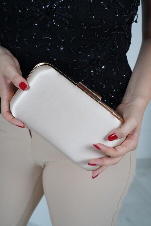 Skin Satin Oval Model Evening Dress Women's Bag - Lule Bags