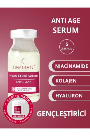 Skin Serum Niacinamide Hyaluronic Acid Collagen Anti-Aging and Anti-Wrinkle Cream Anti Age 5*8 ml LT00025 - Luminate