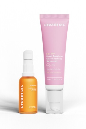 Skin Tone Equalizer Anti-Blemish/Wrinkle Regenerating Radiant Finish 50+ SPF Protective Duo - Cream Co.