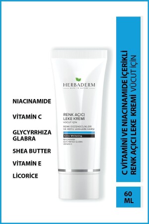 Skin Whitening Lightening Blemish Cream For Body 60 ml - Herbaderm