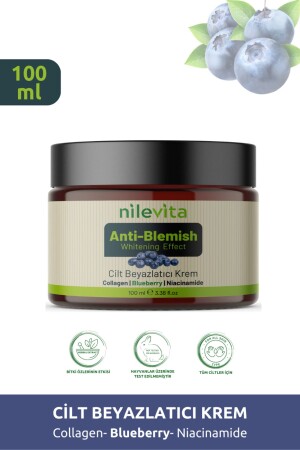 Skin Whitening Plant Extract Cream, Face And Body Blemish Remover, Collagen & Niacinamide 100ml NBWHITETIK - nilevita