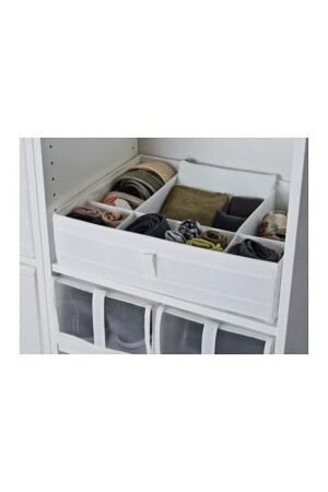 Skubb Bölmeli Kutu Gardırop Şifonyer Düzenleyici Beyaz 44x34x11 Cm SkubbBölmeliKutu-tekparça - IKEA