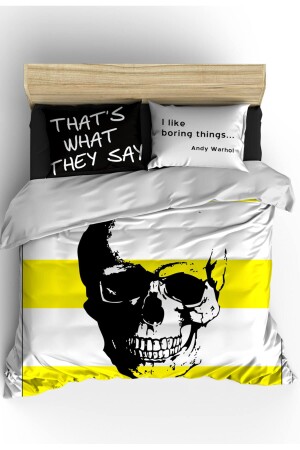 Skull Double Duvet Cover Set HG000060 - Helen George