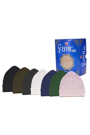 Skullcap (Machine Knitted Black Color 12 Pieces) Hajj and Umrah Distribution Isl. 0000002241 - Yasir