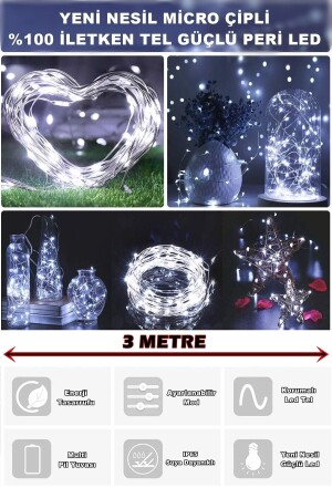 Sl-1036 - 3 Meters White Fairy LED- Decor Light White Decorative Lamp Christmas Pine Tree Home Decorated - Suled