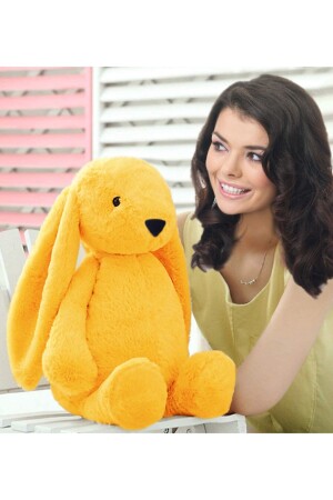 Sleeping Friend Rabbit 45 cm Plush Rabbit Yellow rabbit45-15 - Özgüner Oyuncak